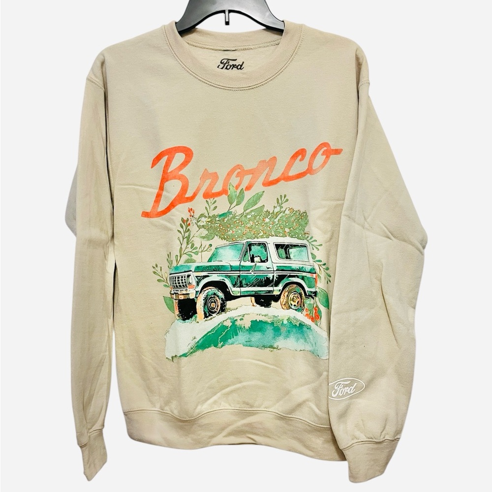 Ford Bronco Beige Crewneck Sweatshirt